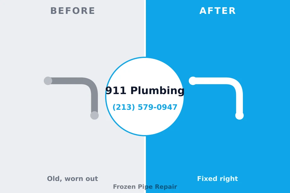 Before and after: plumbing repair Urbana, IL